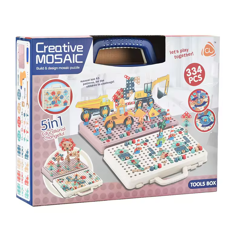 Children Play Toys Plastic Educational Classic Brain Game Block Puzzle Building Block Study Table Toy In Stock