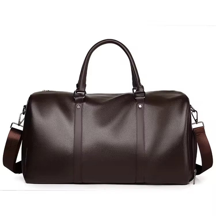 Best Material Genuine Leather Duffle Bags Customized With Your Own Logo For Outdoor Sports Gym & Travel Private Label
