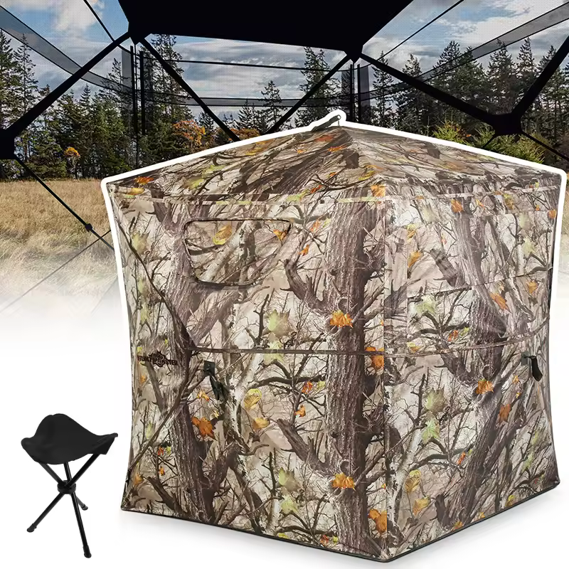 In Stock Hot Sale Summer Hunting Tent 270 Degree See Through Camouflage Ground Hunting Blind
