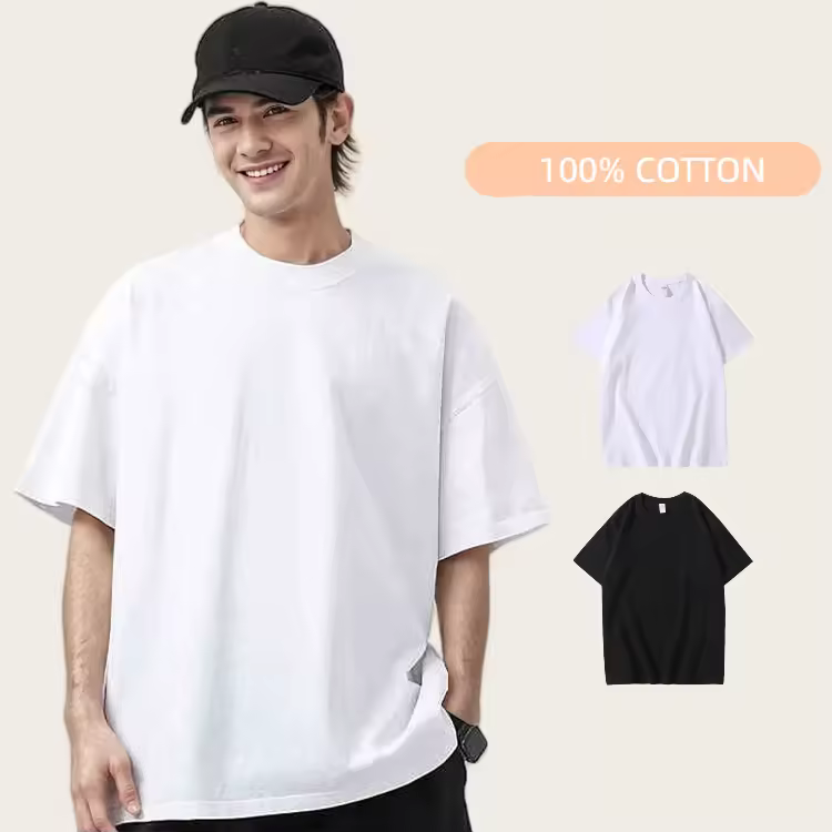 Ready To Ship Plain Heavyweight 260gsm T Shirt 100% Cotton Oversized T-shirt Manufacturer High Quality T Shirt Branded T Shirt