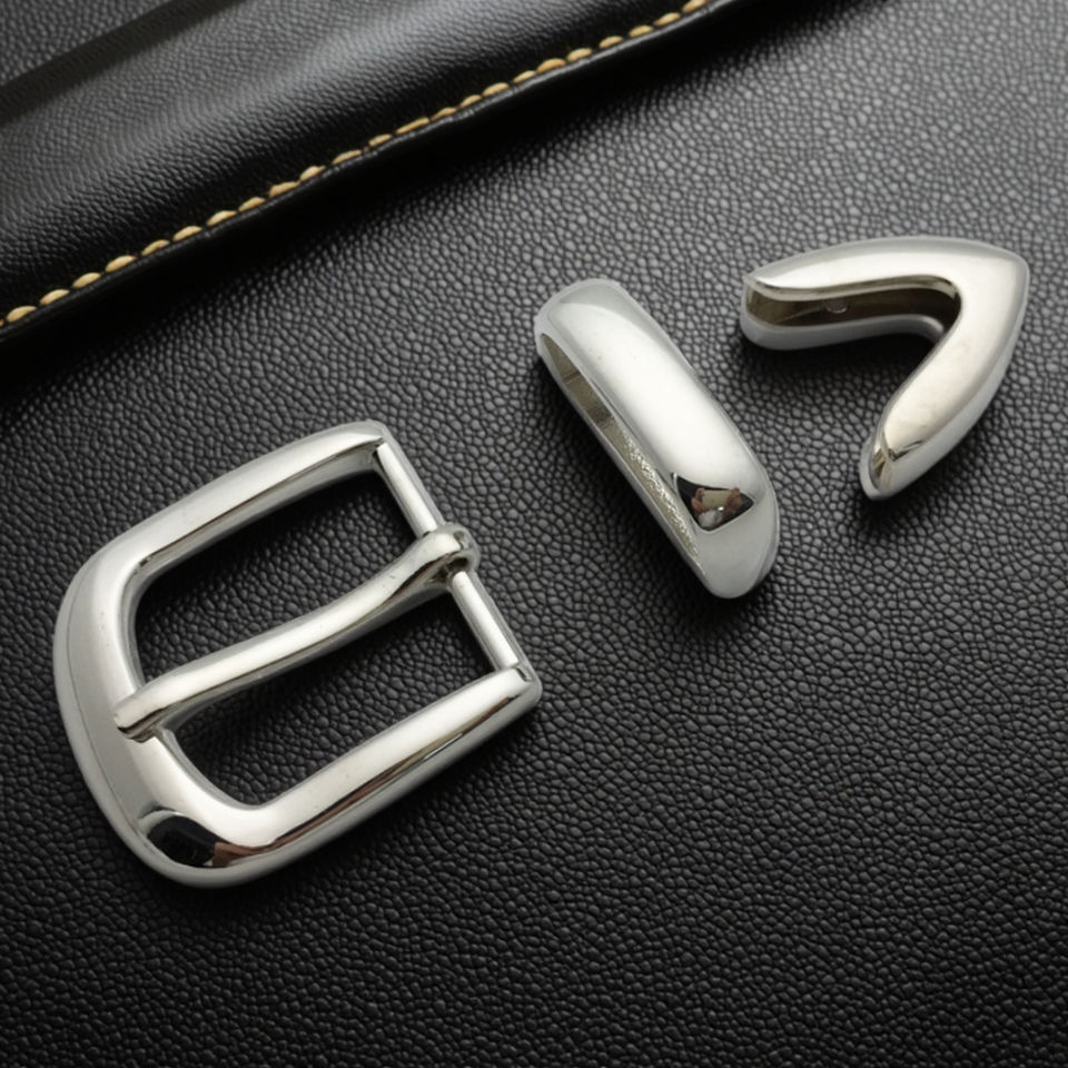 Factory Custom Metal Belt Accessories Sale Various Widely 30mm 3 Piece Western Belt Buckle Set Conchos for Leather