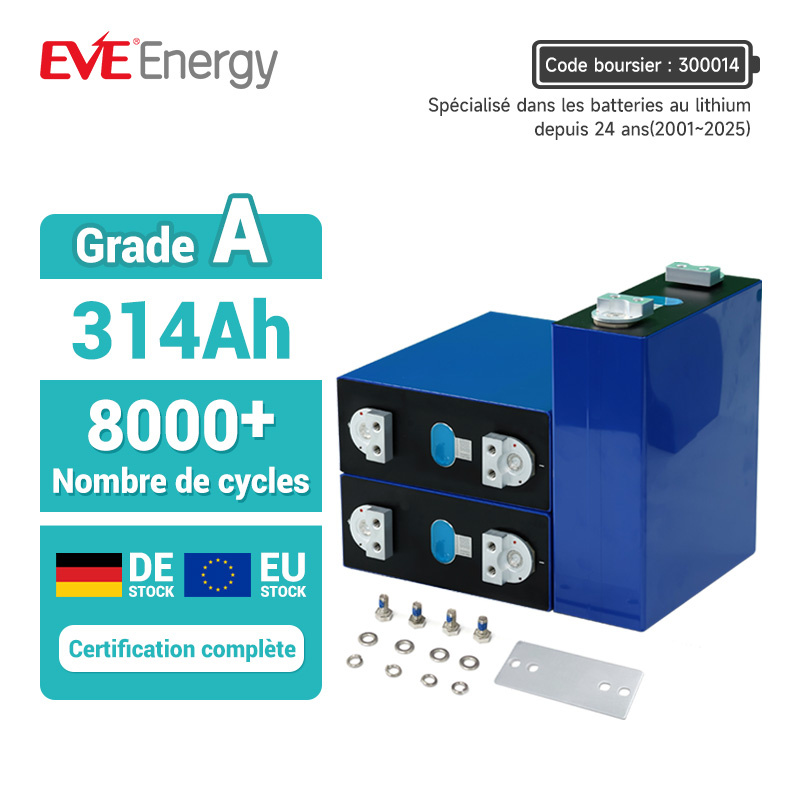 Eve New Product 314ah 1004.8wh LFP 3.2V LiFePO4 Battery 314ah LiFePO4 Lithium Ion Battery for Solar /Storage/Solar System/Home Solar Ess with Factory Price