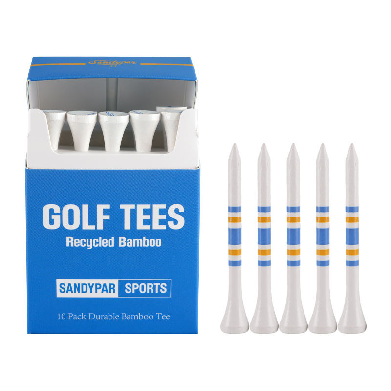 Hot Sales 70 mm Golf Tees in Stock Cigarette Box Packaging Bamboo Golf Tees