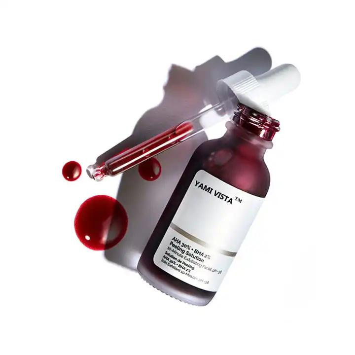 OEM Private Label Ordinary Peeling Solution 30%Aha Skincare Face Serum Original Whitening Skin Serum
