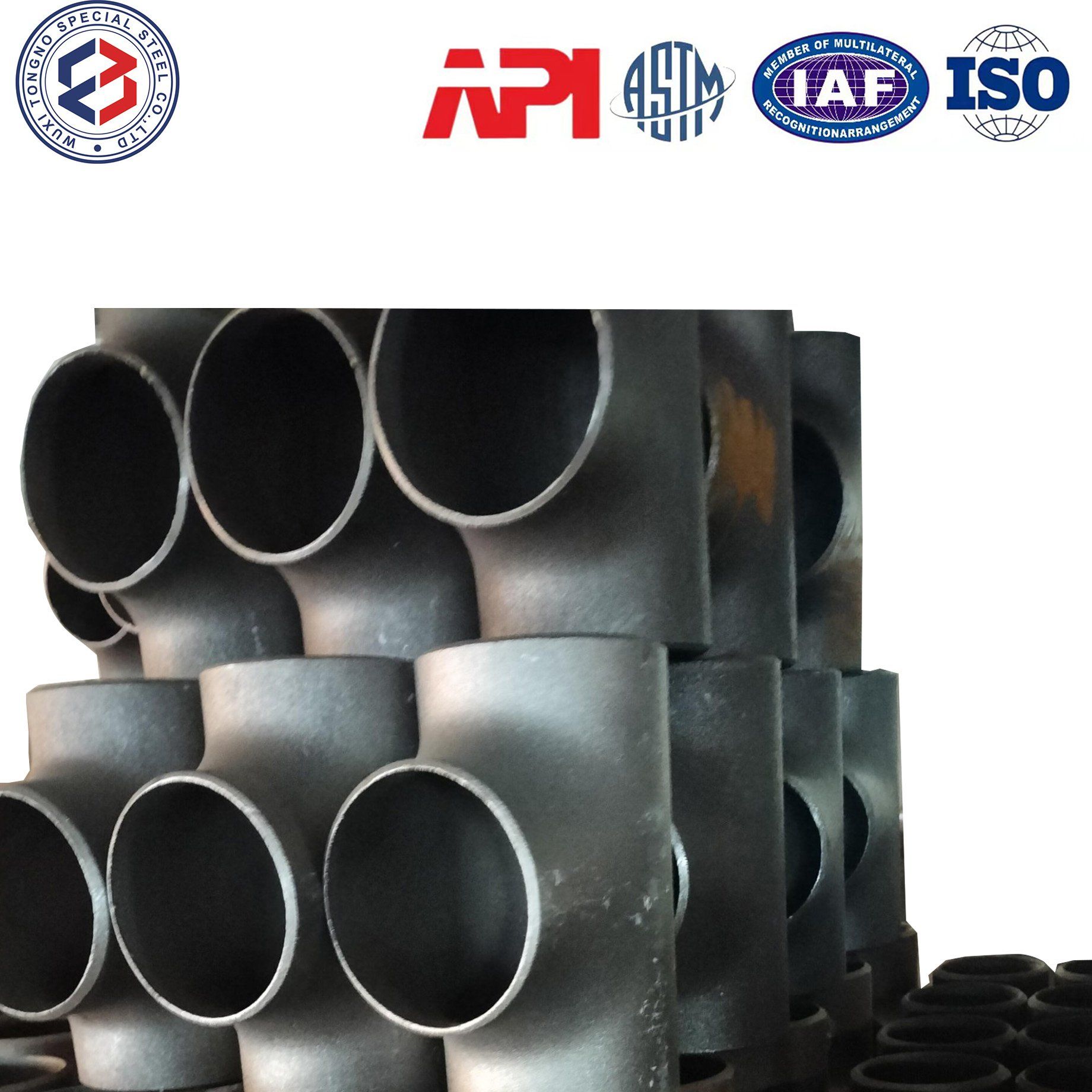 Durable ASME SA106,ASME SA210,ASME SA213,ASME SA335,En10216,DIN17175 Seamless Steel Tee Pipe Fittings for Industry 2507, 2205,2304,Ta1,Ta2,Ta3,Ta7,Tc4
