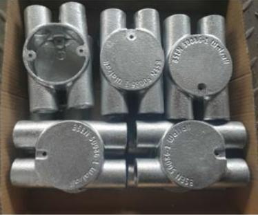 BS4568/En61386 Twin H Through 4 Way Conduit Boxes HDG 32mm