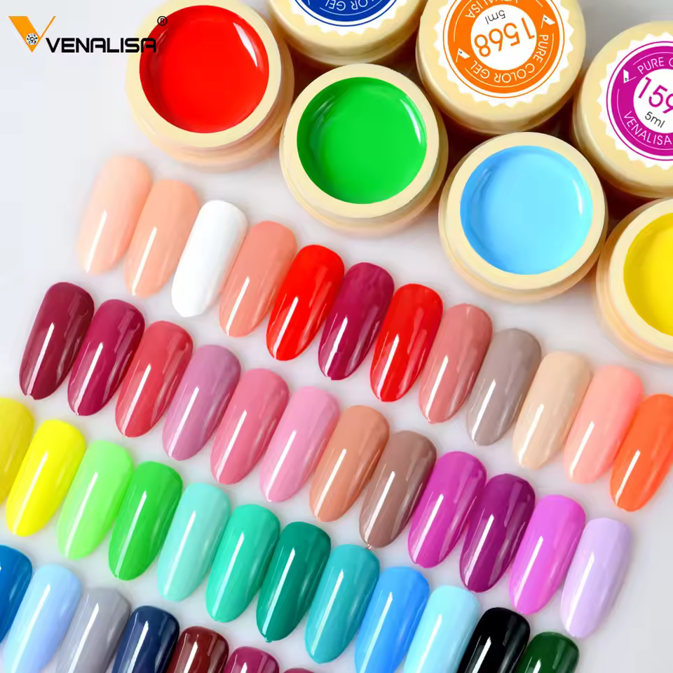 Venalisa Nail Gel Painting 60 Colors Private Label Cheap Wholesale Nail Salon 5ml Pure Color Gel Painting Ink Lacquers Uv Gels
