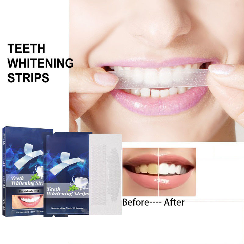 Private Label Mint Flavored Teeth Whitening Patch Tartar & Stain Remover Cigarette Teeth Brightening Box Packaging for Home Use