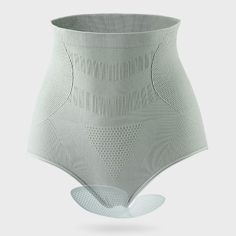 High-Waist Underwear Women's Panties Plus Size Cotton Shapewear 3D Butt Panty