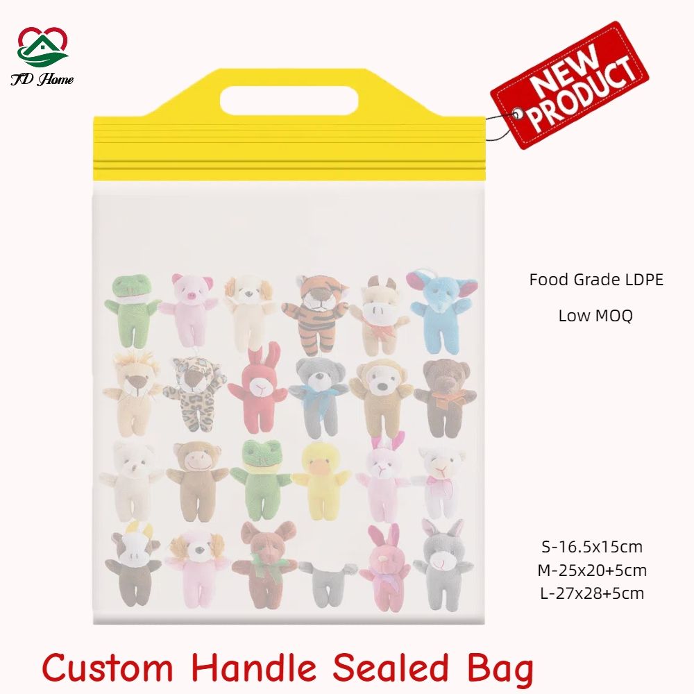 2025 New Arrived BPA Free PE Die Cut Ziplock Bags for Clothes Sstorage Food Packaging