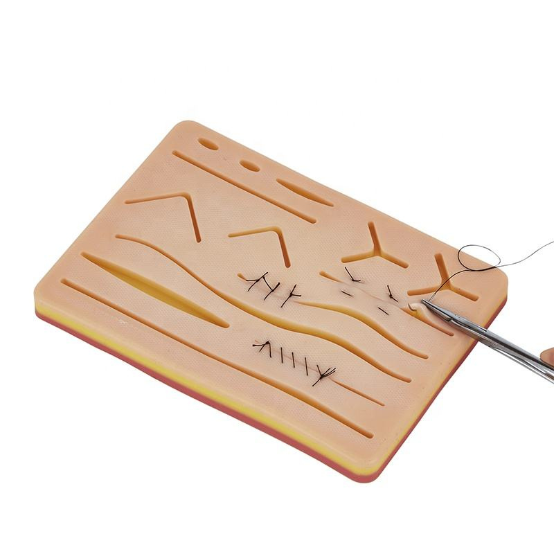 Medical Student Suturing Training Pad Suture Practice 3 Layers Fake Skin with Wounds