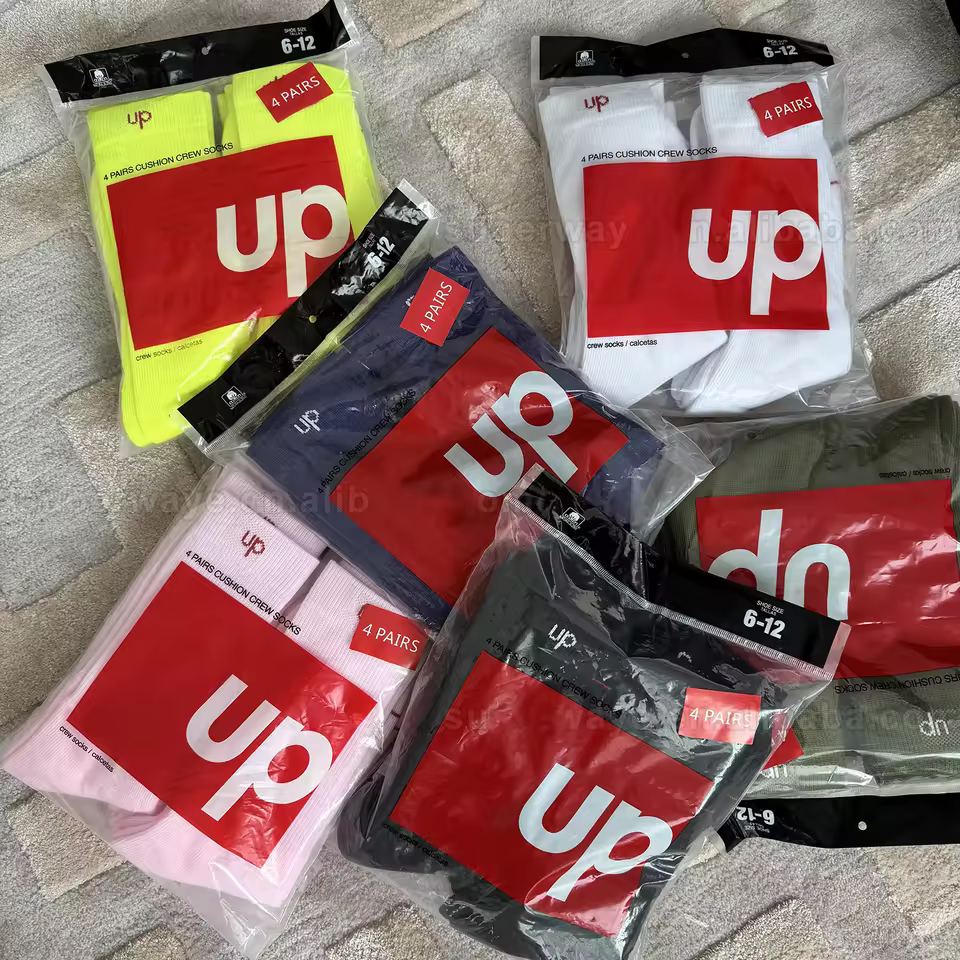 4 Pairs Hanes Crew Socks Direct Selling Wholesale Knitted Towel Bottom Fashion Casual Sports Unisex Brand Logo Cotton Socks