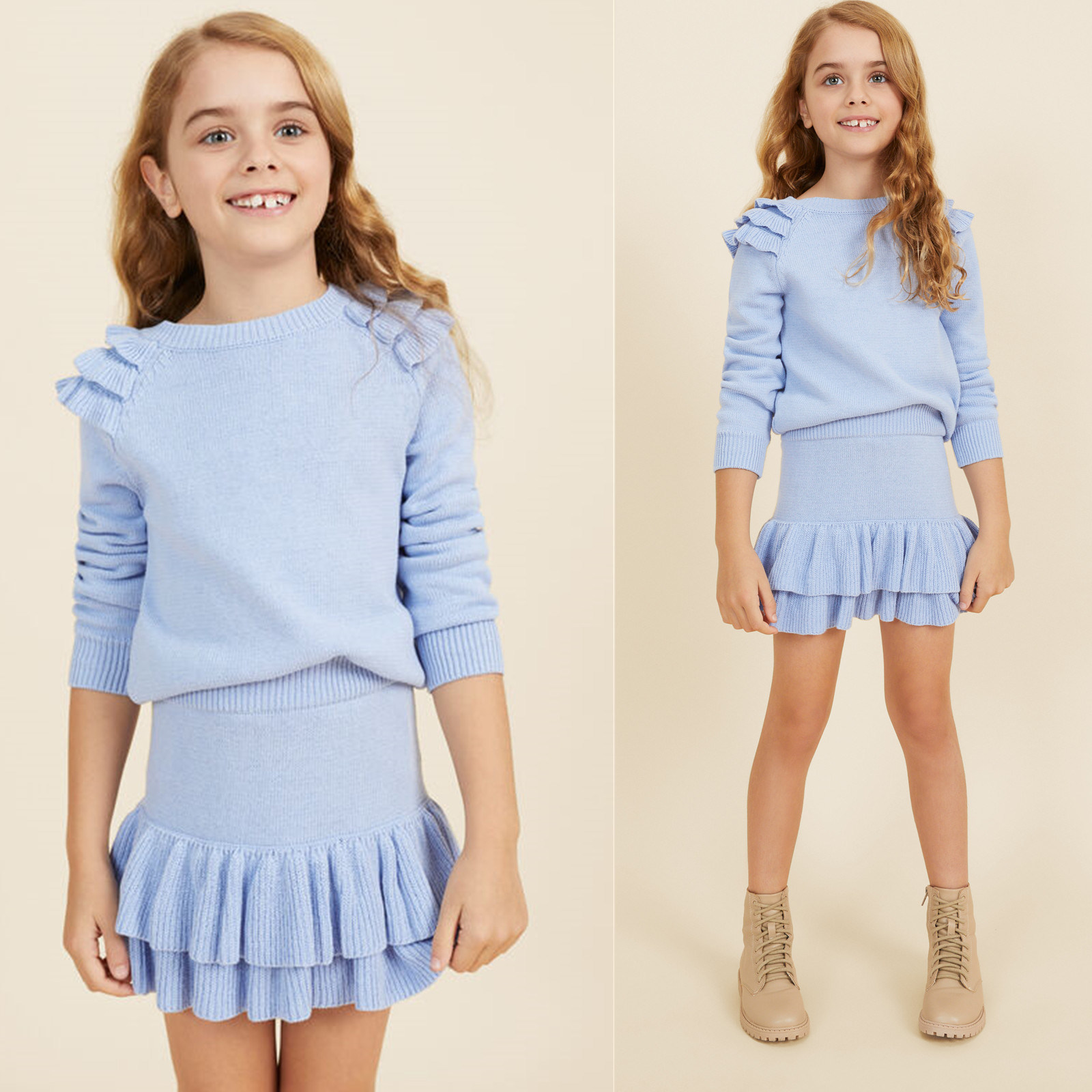 Manufacturer China Apparel Good Quality Baby Design Fashion Children Summer Kids Frill Knit Girls Skirt