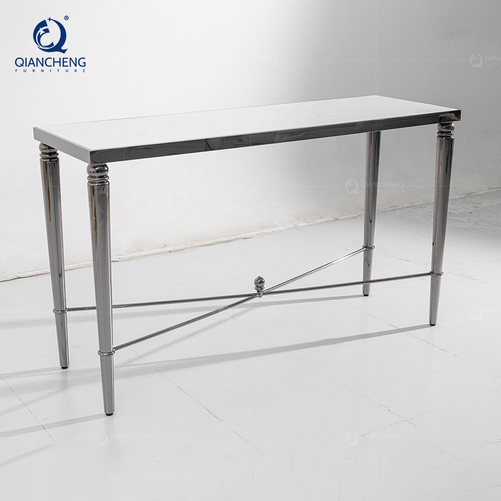 Latest Design Silver Stainless Steel Hotel Nightclub Furniture Bar Buffet Table