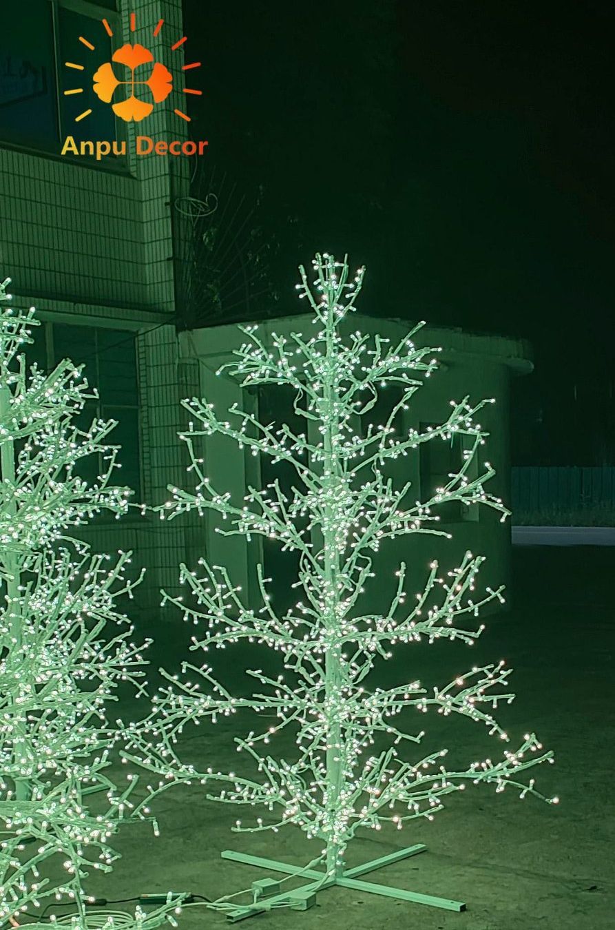 Anpu 2024 Large 3D Outdoor Landscape Lighting LED Christmas Tree Light