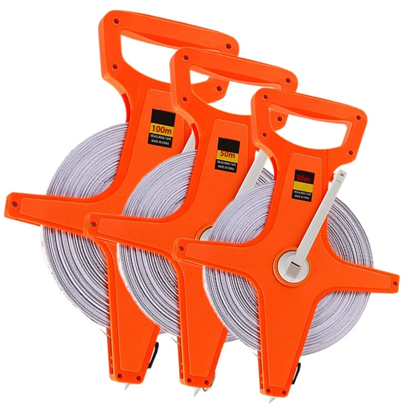 100mhandheld Fiberglass Tape Measure High-Precision Wear-Resistant Retractable Tape Ruler Woodworking Measuring Tools