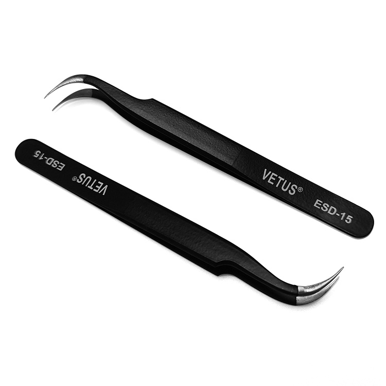 Precious Static Remove ESD Anti-Static Steel Stainless Tweezers