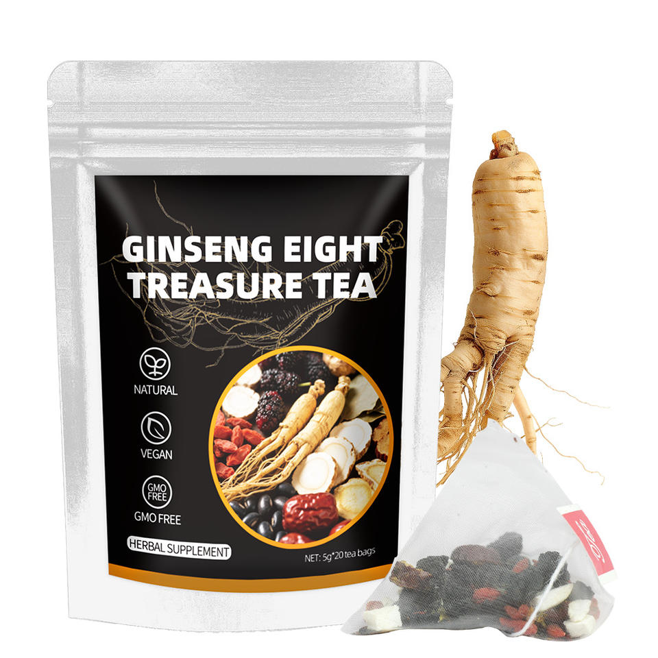 OEM Premium Ginseng Eight Treasure Raw Bagged Tea Health Tea Customized Box Packaging High Grade Tea