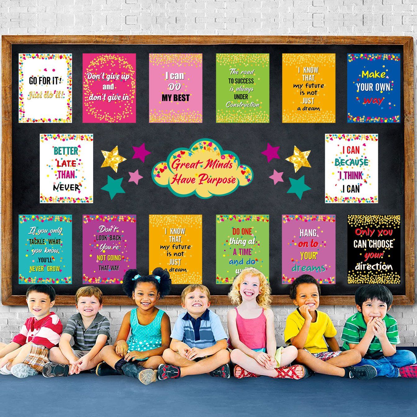 Inspirational Poster for Primary and Secondary School Classroom Decoration Wall Stickers