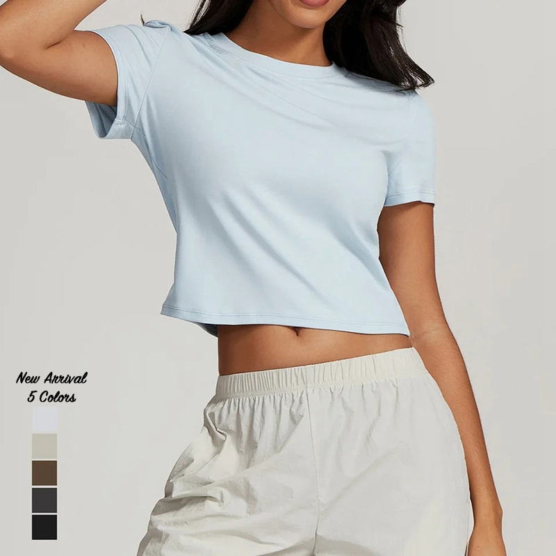 New Arrival Eco-Friendly Performance Athletic Women's T-Shirt Sustainable Workout T Shirts for Active Lifestyles Recycled Soft Casual Crop Tee Top