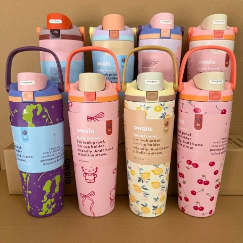 Owala Fruit Cup 30oz Double Drink Sports Water Bottle