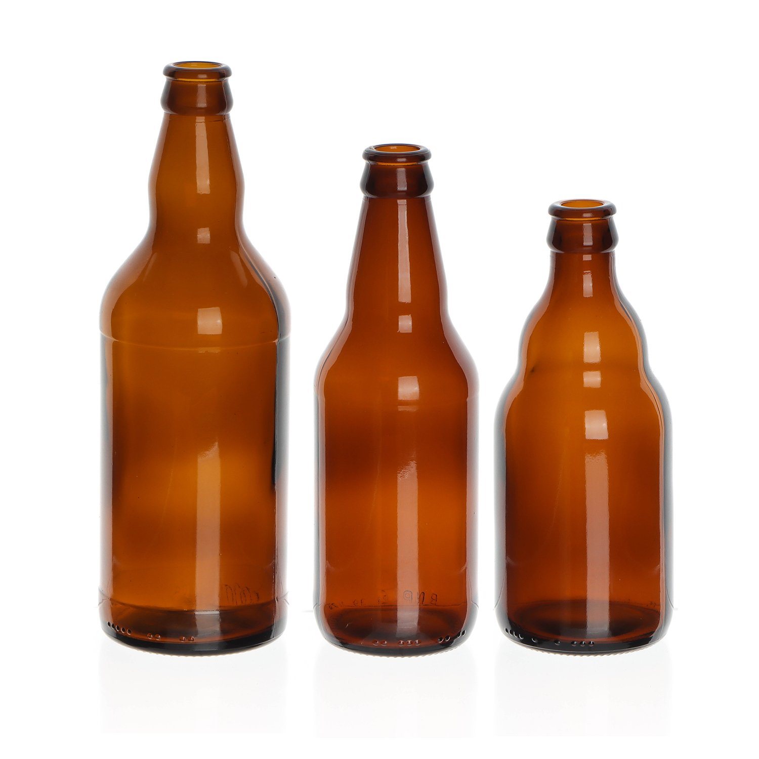 Wholesale Home Brewing Amber Kombucha Beer Glass Bottle with Airtight Easy Wine Swing Top Caps
