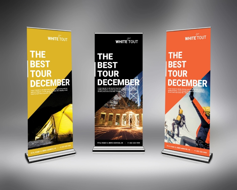 Hot Sale Aluminium Roll up Banner Stand Retractable Poster Advertising Display Any Size for Events Celebration Birthday Festival