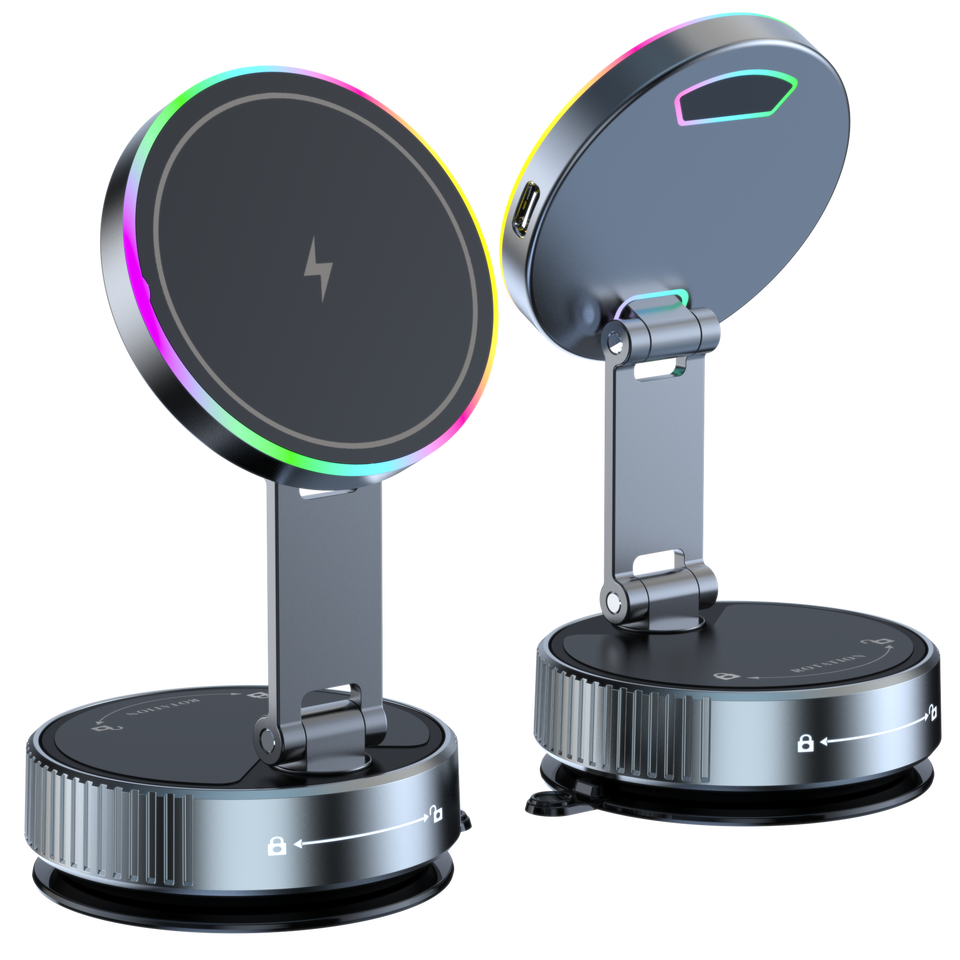 2025 Magnetic Phone Holder 360 Adjustable Suction Phone Mount Vacuum Suction Car Magnet Phone Holder Stand For Car Home Desk Gym