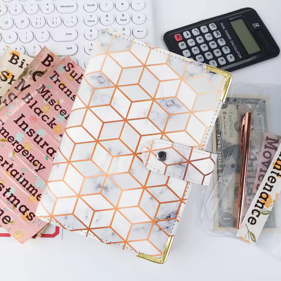 Oem Odm 6 Ring Manufacturer Direct Sales Designer Logo A6 Blank Budget Binder Wholesale A6 Beige