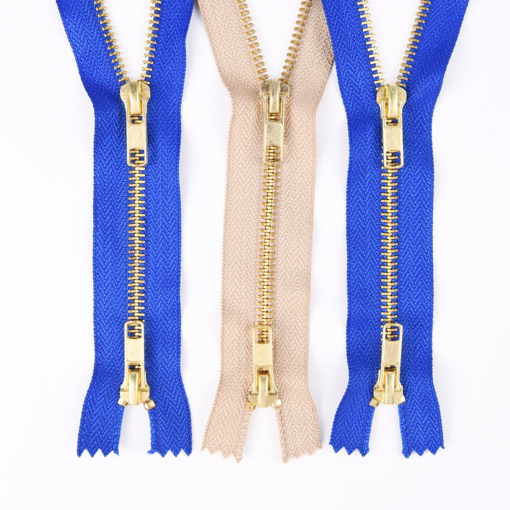 Shining Two Way Slider Metal Brass Zipper #5 Double Open End Zipper for Jacket