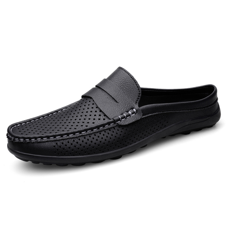 Men's Dow Doudou Shoes Semi -Breathable Basin Platform Lazy Shoes One Piece Hedway Slipper