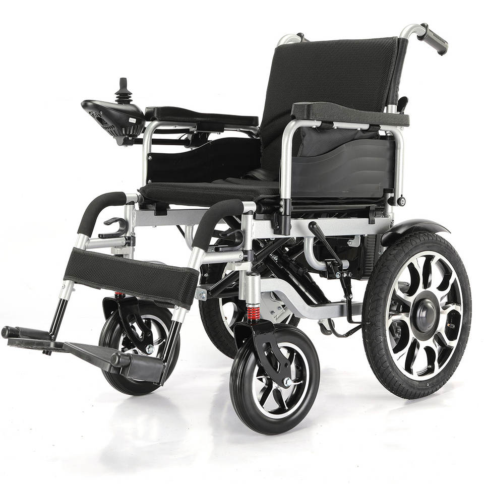 Wholesale High Power Folding Wheelchair All Terrain Outdoor Electric Wheelchair for the Disabled and Elderly