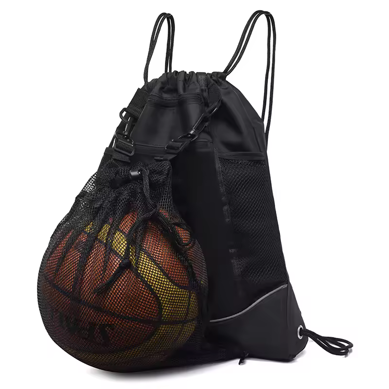 Large Capacity Basketball Backpack Outdoor Waterproof Sports Travel Bag With Portable Men's Helmet Hidden Mesh Bag