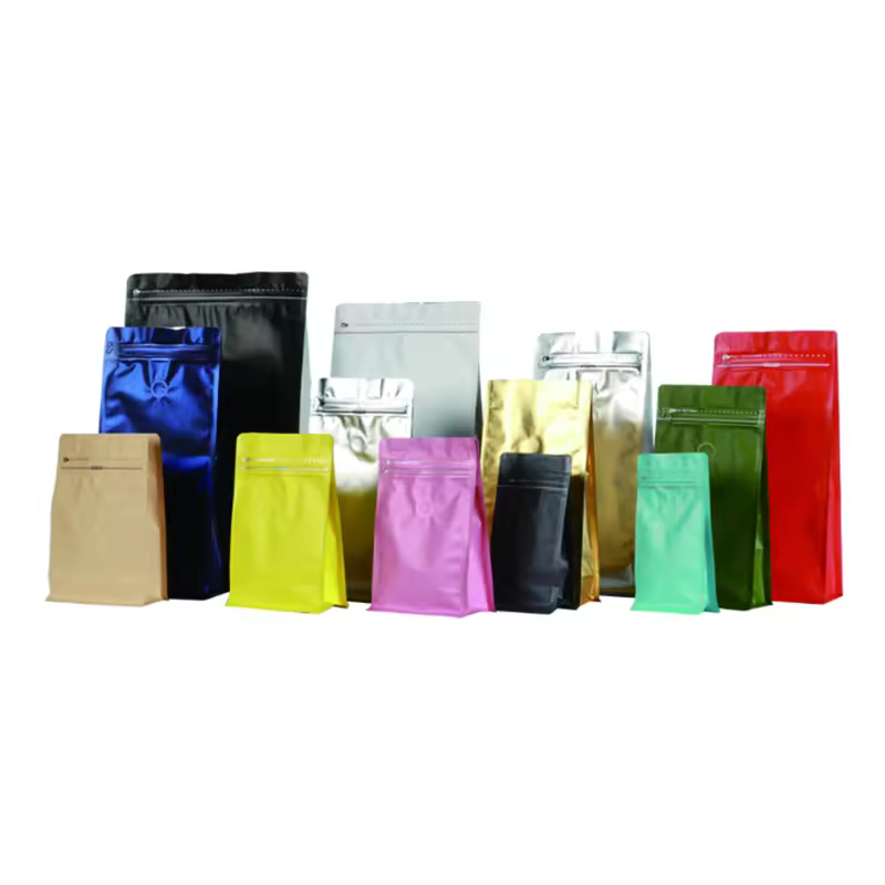 Wholesale Cheap Matte Finish Aluminum Foil Compostable Doypack Stand Up Zipper Pouch Plastic Snack Food Bag Bolsa Snack