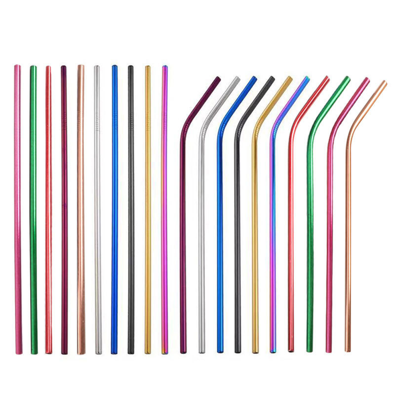 Factory Supply Food Grade Reusable Stainless Steel Metal Drinking Straws