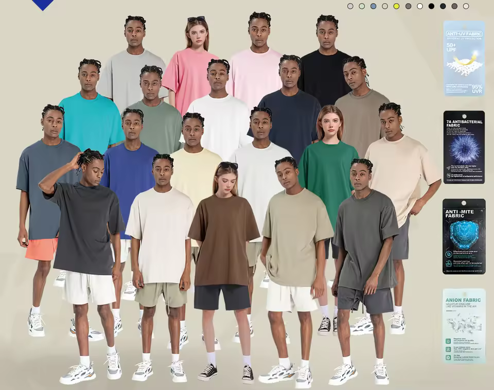 High Quality Loose Oversized 275g Basic T Shirt Homme Digital Direct Printing Large Size Customizable Design T Shirts