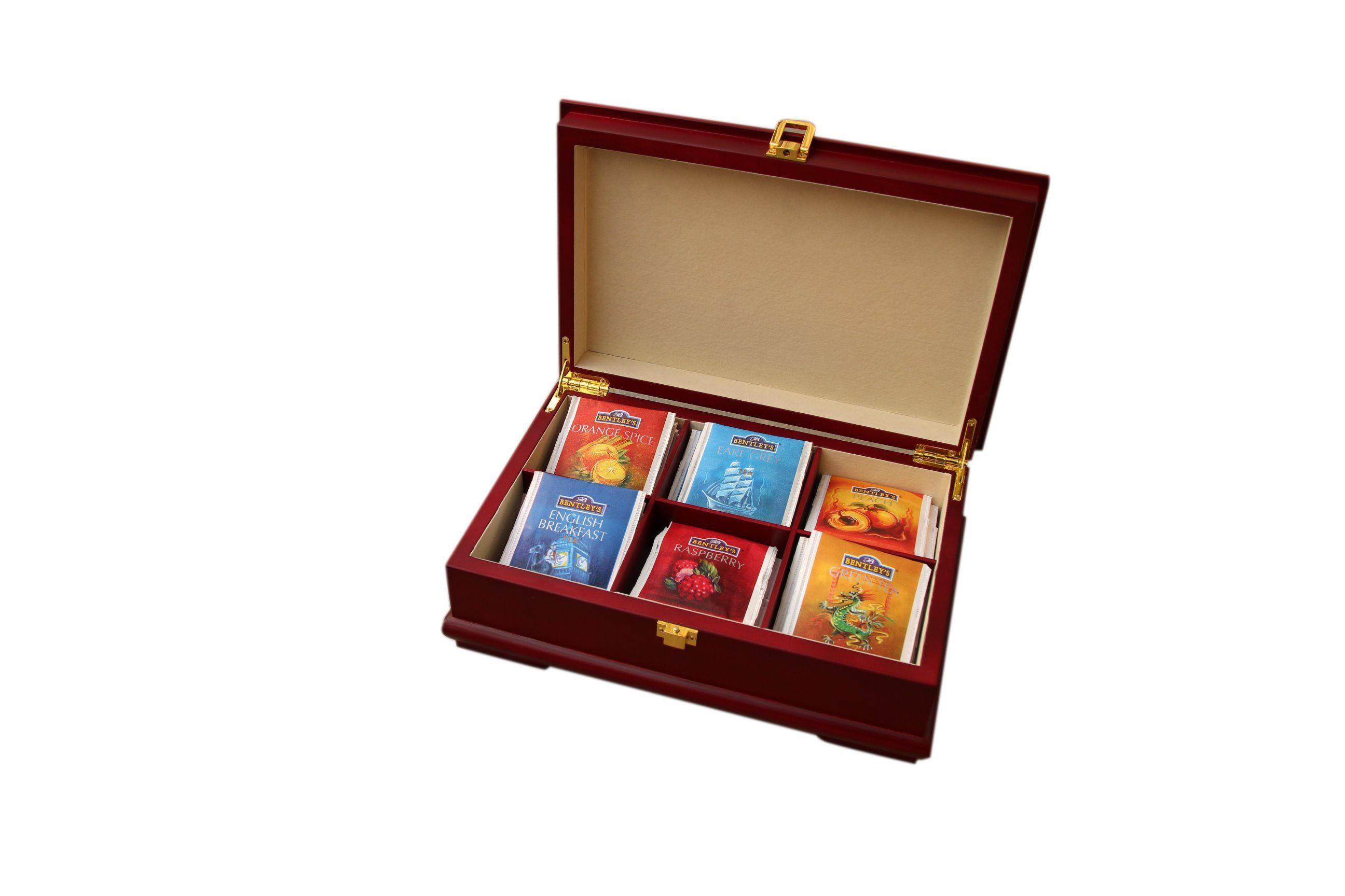 Newly Beautifully Handcrafted Rich Mahogany Wooden Tea Bag Compartment Boxes, Wooden Tea Gift Box, Tea Storage Box and Organizer Manufacturer and Wholesaler