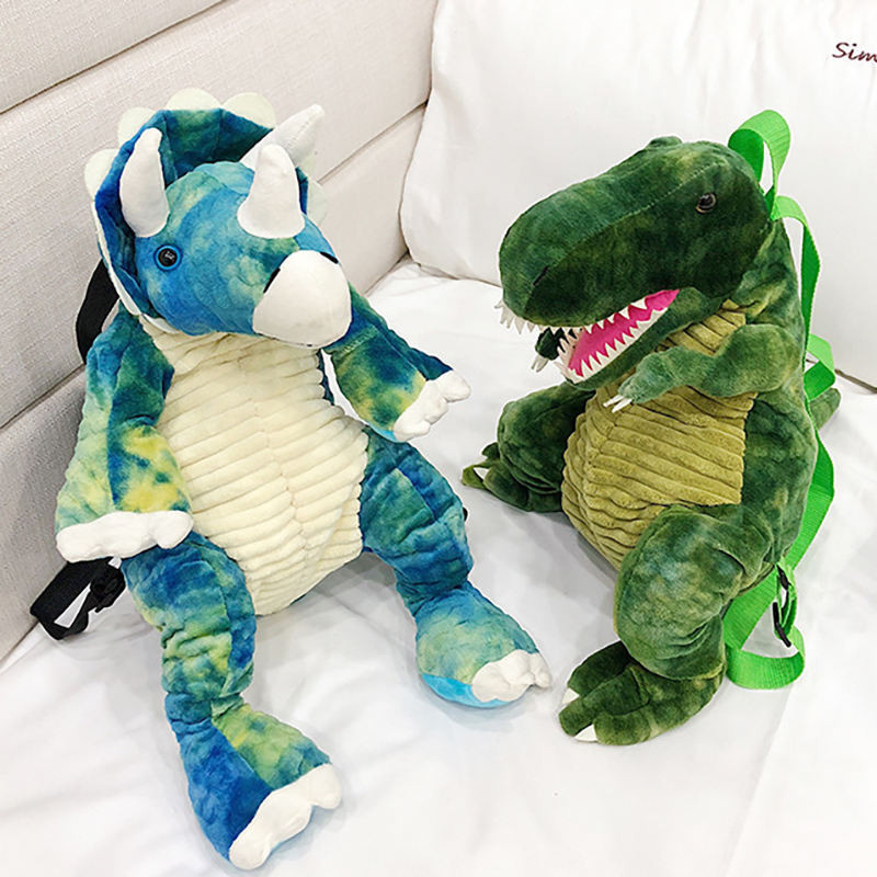 Creative Dinosaur Plush Backpack Quality 2-in-1 Soft Stuffed Animal Doll Toys Kids Dino Plush Backpack for Kids and Home Decoration
