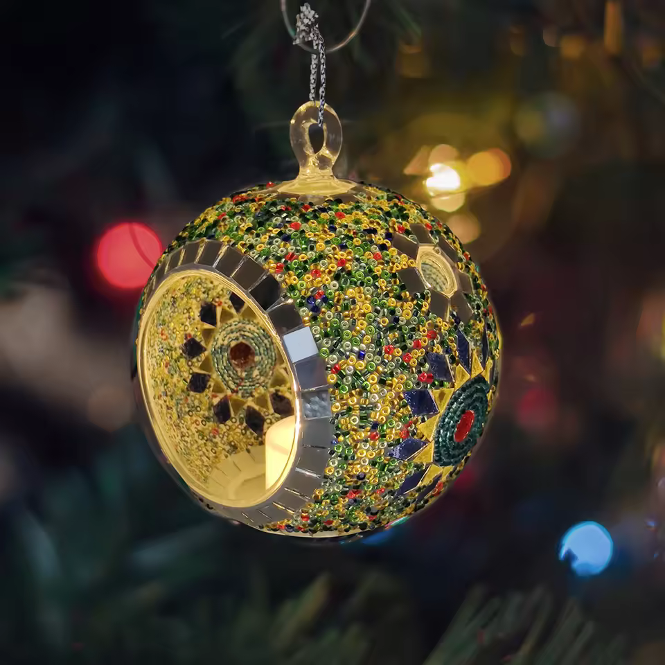 Odm/oem Rainbow Wedding Garden Crystal Ball 10cm Glass Ball Candle Holdeer Hanging Ball