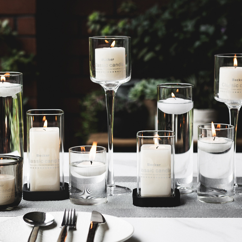 Fun Express Candle Holders Glass Cup Votive Candle Holders with Sticker