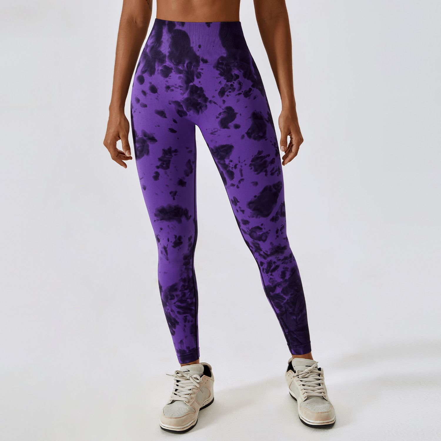 Tie-Dye Seamless High-Waisted Hip-Lifting Yoga Fitness Wear Leggings Sports Pants Women Sportswear