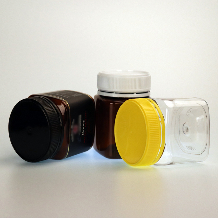 Food Container Water Capacity Square Plastic Food Jar with Anti Theft Lid