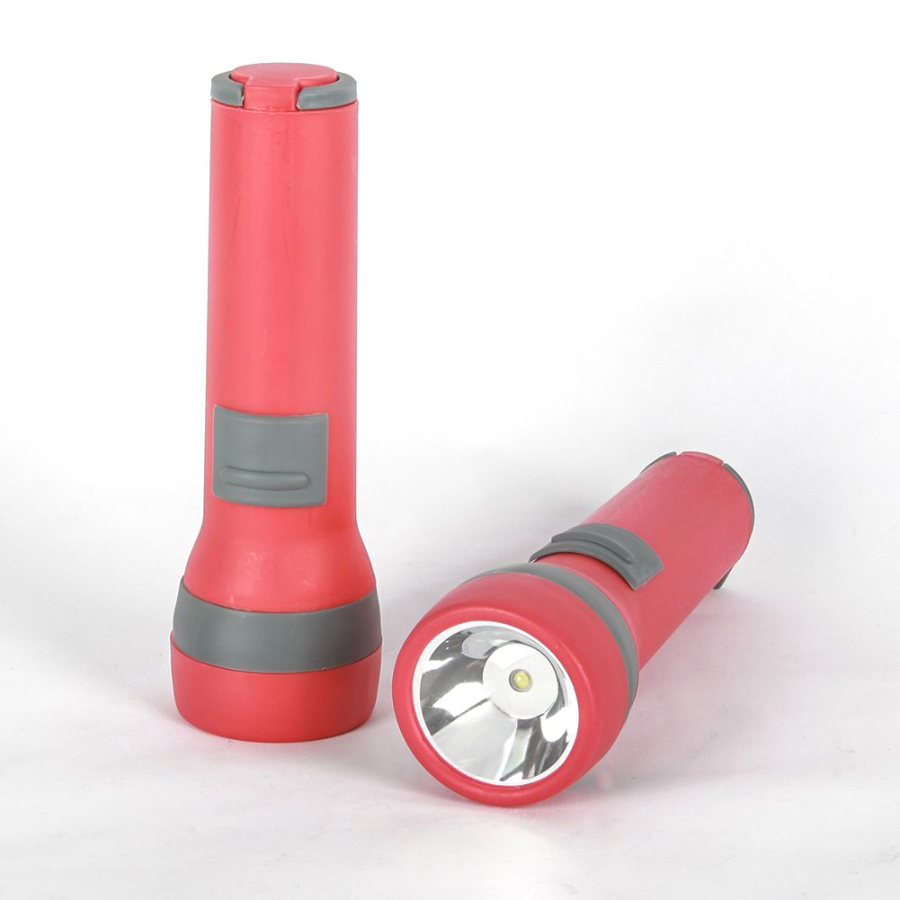 Yichen 150 Lumen 2D or 2AA Battery Operated Basic LED Flashlight Plastic Torch
