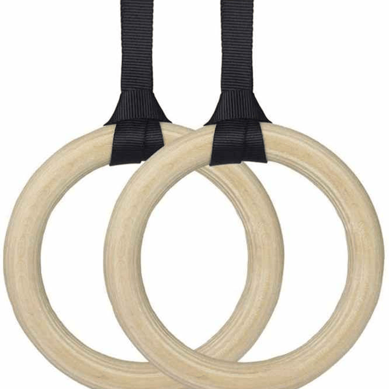 Fitness Equipment Gym Rings Wooden Gymnastic Rings for Strength Training