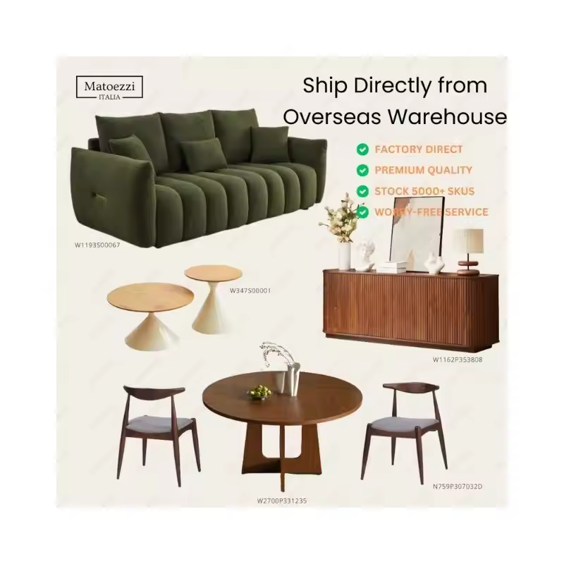 Modern Living Room Dining Room Furniture Set Includes Sofa Armchair Coffee Table Upholstered Chairs Sideboard-ready Stock