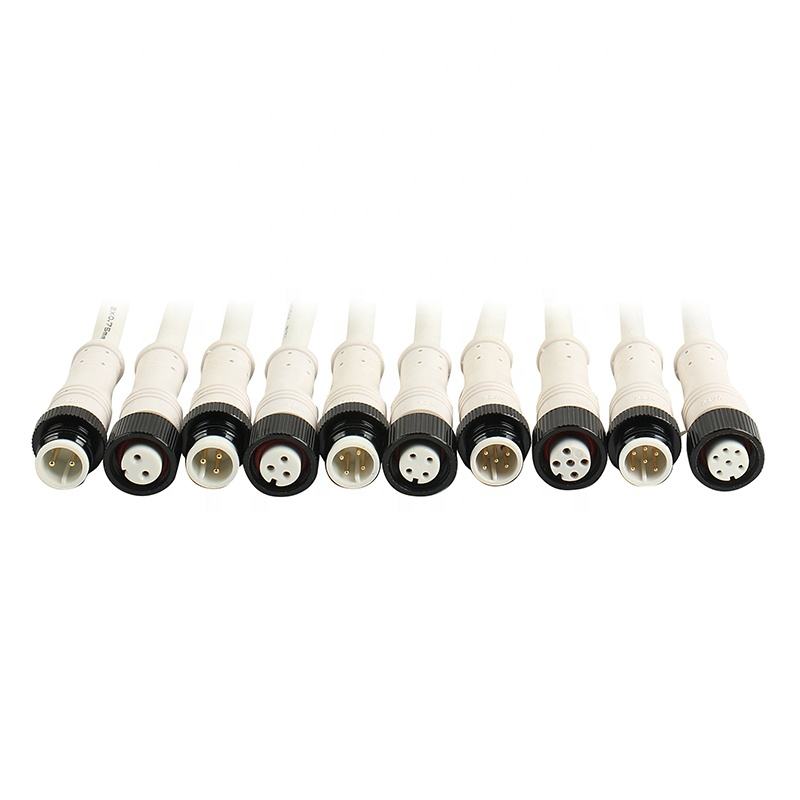 OEM IP67 IP68 Male Female Amp 2 3 4 5 6 8 Pin Electric Plug Waterproof Led Lighting Outdoor Cable Connector