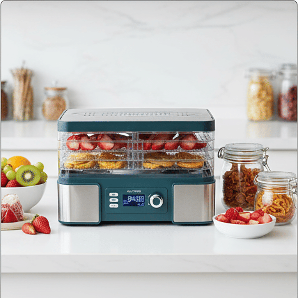 Timer-Enabled LCD Food Dehydrator with 5 Trays and Low Noise Level