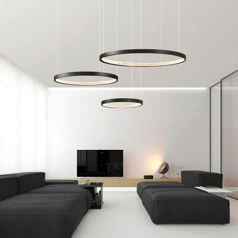 2024 Tpstarlite LED Round Circle Dimmable Pendant Lamps Home Ceiling Lights