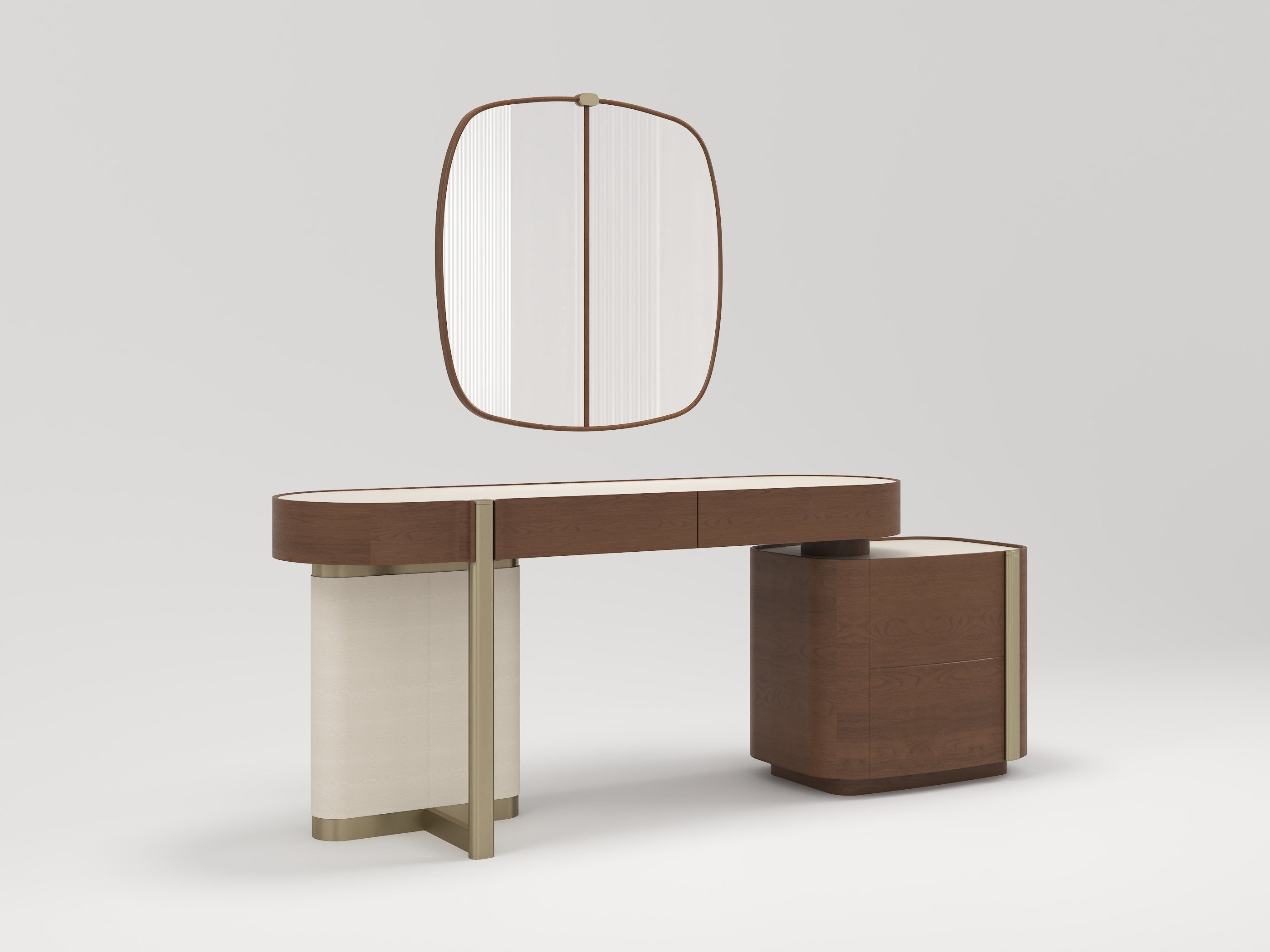 Elegant Wood Wood Mirror for Makeup and Decor Miriror