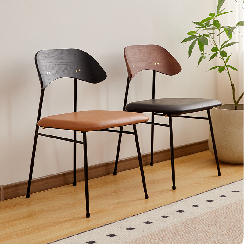 Office Chairs Modern Living Room Chairs Wholesale Restaurant Wood Chairs with Metal Legs Living Room Furniture Home